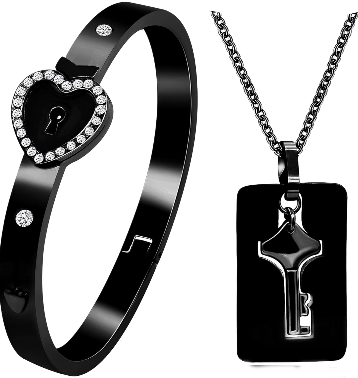 Lock Bracelet & Key Necklace